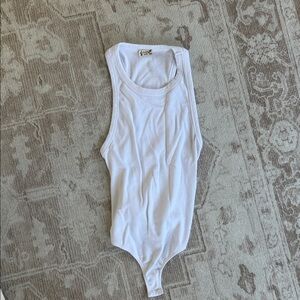 Free People White Bodysuit Top
